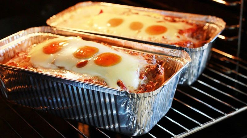 Использование алюминиевой тары в духовке