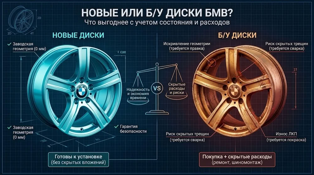 Новые или б/у диски: что выгоднее с учетом состояния и расходов после покупки
